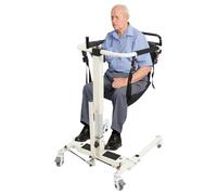Lifter hydraulique pour patients - Aide au transfert Hright - 120 kg - Fauteuil roulant de transport - Aide au transfert - Fauteuil roulant portable réglable en hauteur à 180 ° Split