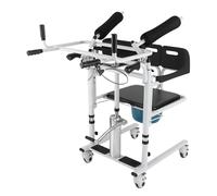 Lifteur hydraulique pour patients, chaise de transfert divisée à 180°, avec chaise percée, hauteur réglable, aide à la marche, aide au relevage, capacité de charge 150 kg pour personnes âgées
