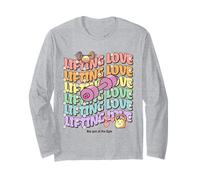 Lifting Love Groovy Style Design for Gym and Fitness Fans Manche Longue