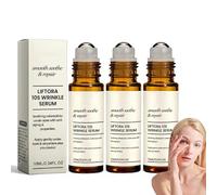 Liftora 10s Wrinkle Serum, Smooth Soothe & Repair Rollerball for Under Eyes, Anti-Wrinkle Firming Eyes Serum, Smoothes, Lifts, and Firms Skin (3 Pcs)