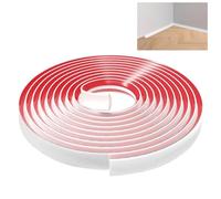 Lifuncren 8 mètres Moulage Flexible en Triangles Auto-adhésive, Adhésif Bandes de Calfeutrage en TPE pour Moulure Plafond, Moulure Adhesive Pour Bords de Murs, Sols, Carreaux, Armoires(Blanc,19x13 mm)