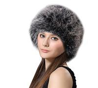 Lifup Femme Chapka en Fausse Fourrure, Toque de Style Russe, Chapeau Hiver Noir 4