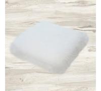 Lifup Lot de 4 Galettes de Chaise Coussin en Fourrure Synthétique, Coussin d’Assise Rehausseur pour la Maison, la Cuisine, Le Bureau, Les Voitures Blanc 4 Unité 45 x 45 cm