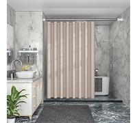 Lifup Rideau de Douche Tissu Lavable Anti Moisissure, Rideaux Baignoire Lavable en Machine, Rideaux de Douche Imperméable Beige 80x200cm