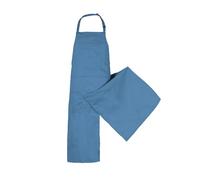 Lifup Tablier de Potie Imperméable, Tablier Croisé avec Poches, Jambes Fendues, Réglable avec de Longues Lanières pour Faire la Cuisine, Jardiner Bleu