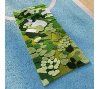 Lifup Tapis D'intérieur Touffeté pour Chambre à Coucher Salon Maison Décoration, Tapis en Mousse Vert 70 x 160 cm
