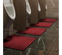 Lifup Tapis D'urinoir Absorbants Antidérapant pour Salle De Bain, Accessoire pour Toilettes Hommes Rouge 1 8 Pièces 40 x 50 cm