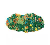 Lifup Tapis en Mignon à Motif Floral Mousse 3D, Absorbant et Lavable Tapis de Sol Vert 1 70 x 160 cm