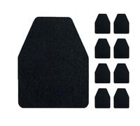 Lifup Tapis Urinoir Absorbants Antidérapant pour Salle De Bain Hommes, Accessoire pour Toilettes Noir 8 Pièces 42 x 53 cm