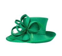 Lifup Vintage Fascinators Chapeau Femmes, Party Chapeaux de Soleil à Large Bord, Tea Party Bandeau pour Fête Église Mariage Cocktail Vert