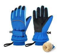 lifwimner Gants de Ski d'hiver pour Enfants, Imperméables Coupe-Vent et Tactiles avec Doublure Polaire, Antidérapants pour Snowboard Sports de Plein Air