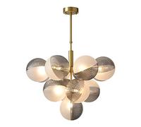 Lig Luxe Luxury High-End All Copper G9 Designer Creative Ball Chandelier, Salon Chambre à Manger Lig-Smoke Grey 13 Head