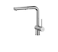 LIG285CR-MET Mitigeur d'évier monotrou avec bec orientable LIGHT PAFFONI