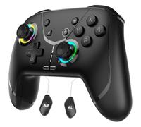 Ligame Contrôleur sans fil Pro pour Switch/Lite/OLED/iPhone/Mac/iPad/iOS/Android/téléphone/PC/vapeur/TV, contrôleurs Bluetooth avec programmation/4 vibrations