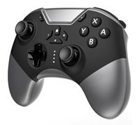 Ligame Wireless Switch Controller, PC Game Controller Compatible with Switch/Lite/OLED, Windows, Android and iOS, Support to Programming/Turbo/Motion/Vibration/RGB Functions, Black