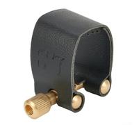 Ligature alto, ténor soprano avec capuchon de protection, accessoires de saxophone en cuir PU (soprano)