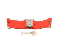 Ligature de bec de saxophone en cuir rouge, attache de ligature sans fil réglable avec vis, sangle en PU résistante aux rayures pour becs de saxophone en plastique ou en caoutchouc