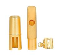 Ligature de saxophone en métal avec capuchon en laiton pour embouchure et clip de fixation - Kit d'outils professionnels durables pour saxophone