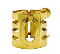 Ligature de saxophone en métal pour saxophone soprano alto ténor clarinette ajustable (Sax alto)