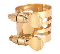 Ligature de saxophone soprano en laiton doré, vis réglables, ligature d'embouchure de saxophone pour joueurs de saxophone soprano, pince en métal en laiton