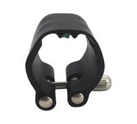 Ligature d'embouchure de saxophone - Clip de fixation en cuir, simple vis pour saxophone alto soprano - Appartement hôtel, voyage, silence pour s'entraîner à tenir des bandes sécurisées, instruments