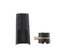 Ligature d'embouchure de saxophone robuste avec capuchon pour alto, ténor, soprano en cuir synthétique (Ténor)
