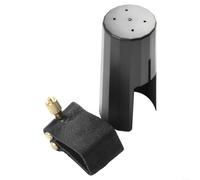 Ligature d'embouchure en cuir fiable avec capuchon pour saxophone alto, soprano, ténor (pour clarinette)