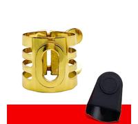 Ligature élégante pour saxophone soprano alto ténor facile à régler avec housse en caoutchouc pour un son amélioré (TENOR SAX)