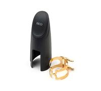 Accessoire Bois et Cuivres Ricoh D'Addario HBS2G - Ligature H et couvre-bec - saxophone baryton (becs en ébonite), dorée