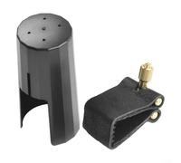 Ligature porte-anches de saxophone avec capuchon de protection en plastique (pour clarinette)