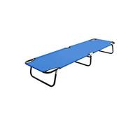 vidaXL Ligbed inklapbaar staal blauw47754 Bleu G