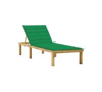 Ligbed met groen kussen geÃ¯mpregneerd grenenhout3065854