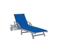 Ligbed met kussen massief acaciahout3061339