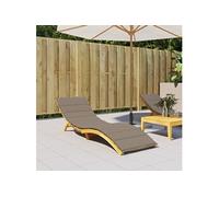 Ligbedkussen 200x70x3 cm oxford stof taupe314226