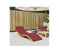 Ligbedkussen 200x70x3 cm oxford stof wijnrood314227