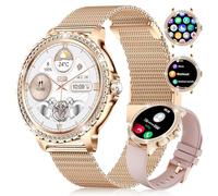 LIGE 1.32" HD Montre Connectée Femme avec Appel Bluetooth, Smartwatch IP68 avec Fonction Féminine/120+ Modes Sport/Fréquence Cardiaque/Sommeil/Cycle menstruel/Podomètre Calories pour Android iOS