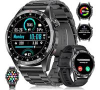 LIGE 2025 Montre intelligente pour homme avec batterie 400 mAh, écran Amoled 1,43", 123 modes sport, fitness Watch avec moniteur de fréquence cardiaque/sommeil, Android iOS