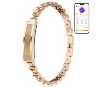 LIGE Bracelet Connecté pour Femmes Traqueur d'Activité AI Étanche 5 ATM avec 100+ Modes Sportifs Podometre SpO2 Fréquence Cardiaque Sommeil pour iOS et Android sans Écran Rose Acier Inoxydable