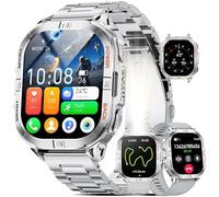 LIGE DM6 GPS Montre Connectée Homme avec Appel Bluetooth, 2.13" AMOLED HD Écran Montre Sport avec Podometre, Torche LED/IP68 Étanche Smart Watch, Sommeil Smartwatch pour Android iOS Phones
