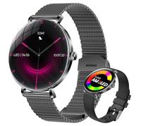 LIGE Montre Connectée Fines Femme avec Appel Bluetooth, 1.43" AMOLED Smartwatch pour Android iOS, IP68 Étanche, 180+ Cadrans, 100+ Sportifs, 24H Fréquence Cardiaque/Sommeil, Podometre, Noir