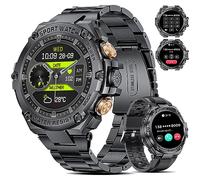 LIGE Montre Connectée Homme, 800mAh, 1.5'' Montre Intelligente avec Appel Bluetooth Assistente Vocale 123 Modes Sportif Calories Fréquence Cardiaque SpO2 Sommeil 5ATM Étanche Smartwatch Android iOS