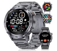 LIGE Montre Connectée Homme avec Appel Bluetooth, 1.43'' AMOLED Smartwatch Homme avec 100+Modes Sportifs,24/7 Moniteur de Fréquence Cardiaque et Sommeil pour Android iOS, 5ATM Étanche/460mAh Batterie