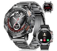 LIGE Montre Connectée Homme avec Appel Bluetooth,1.45'' Amoled Écran/530mAh Batterie,Fitness Montre avec 120+ Modes Sportifs,24/7 Moniteur de Fréquence Cardiaque,Sommeil,IP68 Étanche pour Android iOS