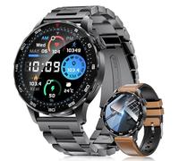 LIGE Montre Connectée Homme avec Appel Bluetooth 750mAh Batterie, 1.43" AMOLED Smartwatch avec 24/7 Fréquence Cardiaque, Sommeil, SpO2,123 Modes Sportifs,IP68 Étanche Android iOS