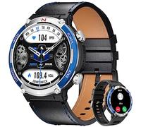LIGE Montre Connectée Homme avec Appel Bluetooth Assistant Vocal, 1.52'' Montre Connectée Sport avec 122 Modes Sportifs, 2 Bracelets, 420Amh Smartwatch