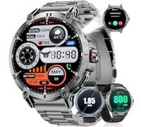 LIGE Montre Connectée Homme avec LED Lampe/1,85'' HD Écran/800mAh, Smartwatch Homme avec Appel Bluetooth,IP68 Étanche 111 Modes Sportifs/Fréquence Cardiaque/SpO2/Suivi du Sommeil Android iOS，Noir