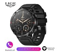 Lige-Montre Connectée Pour Homme, Bracelet Entièrement Tactile, Fitness Tracker, Montres De Dehors, Appel Bluetooth, Horloge Intelligente, 1.6 Pouces, Nouveau.Black.