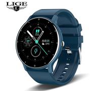 Lige Montre Intelligente Femmes Hommes Plein Écran Tactile Bluetooth 5.2 Appel Étanche Montres Sport Fitness Tracker Usine Ip67 Zl02 Nouveau.Blue.