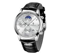 LIGE Montre pour homme, mouvement à quartz analogique, 3 cadrans, bracelet en cuir marron, aiguilles lumineuses, étanche 3 ATM, cadeau de qualité supérieure, pour les affaires, les loisirs en plein
