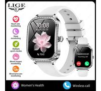 Lige Montres Intelligentes De Luxe Pour Femmes Ip67 Étanche Bluetooth Appel Fitness Tracker Smartwatch Moniteur De Fréquence Cardiaque Montres Pour Femmes.Sliver.